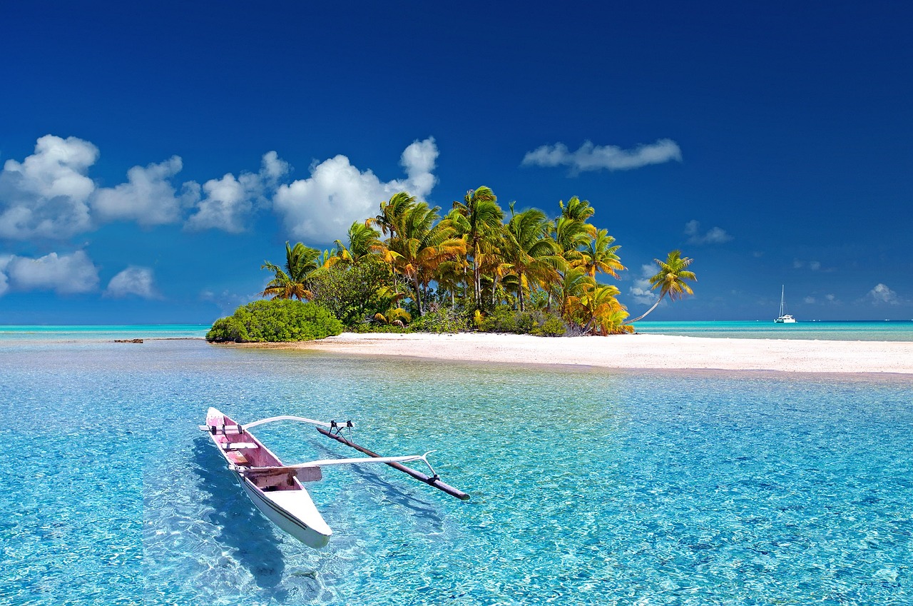 Playa paradisíaca en la Polinesia